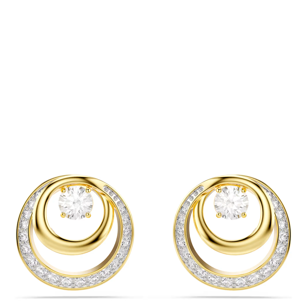 Swarovski Gold Earrings Hyperbola Stud Earrings