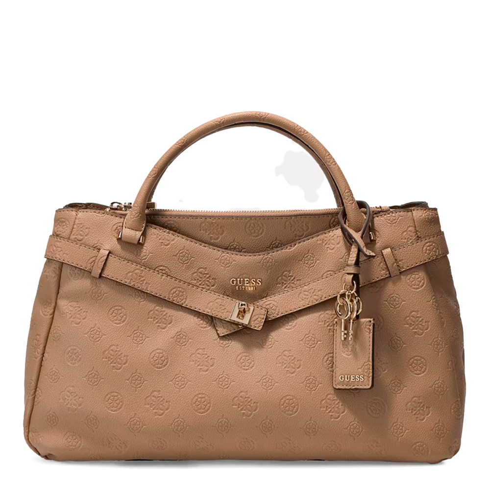 Guess Women's Gold/Beige Bags, Toiletry Bags And Suitcases For Ella Logo Crossbody Bag