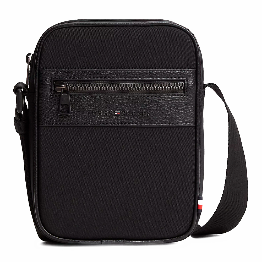 Tommy Hilfiger Eyewear Bolso reporter con mezcla de texturas y logo