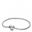 Moments Snake Chain and Heart Design Bracelet 594594C00