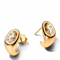 Boucles d'oreilles puces de forme organique serties de pierres pr&eacute;cieuses 264661C01