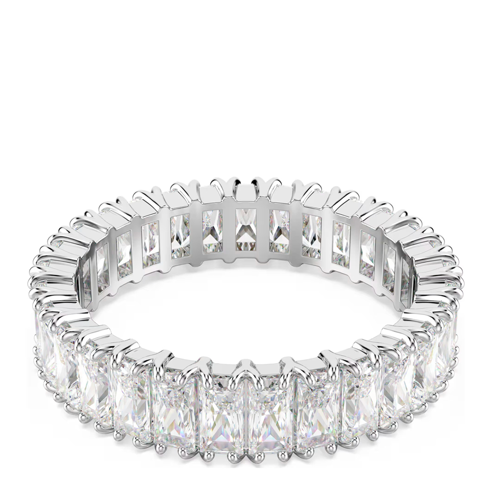 Swarovski Silver Rings Matrix Baguette Ring