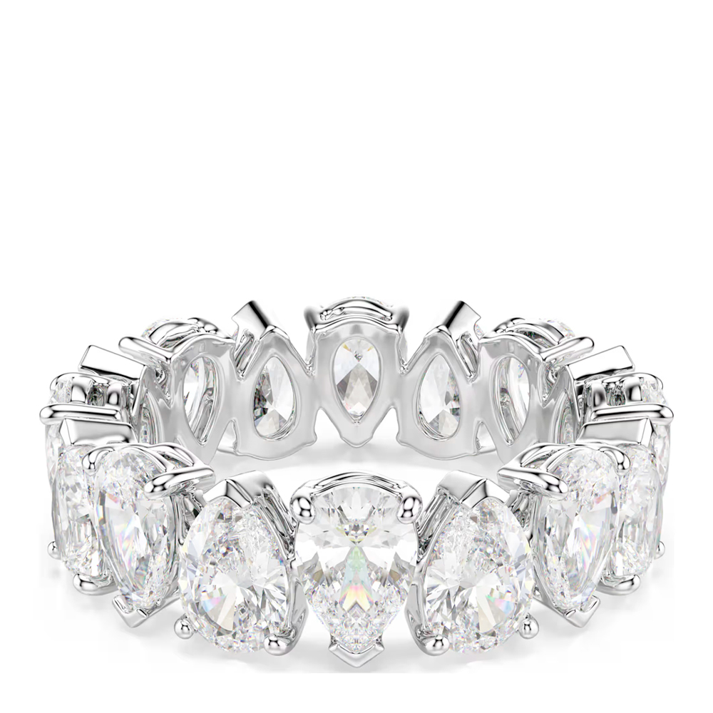 Swarovski Silver Rings Matrix Ring Vittore Pear-Shaped