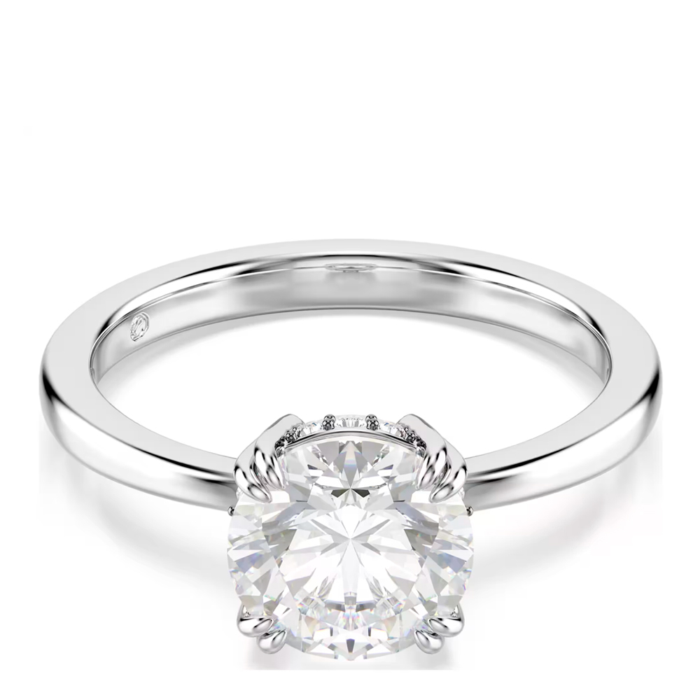 Swarovski Silver/Light Rings Round Stilla Cocktail Ring