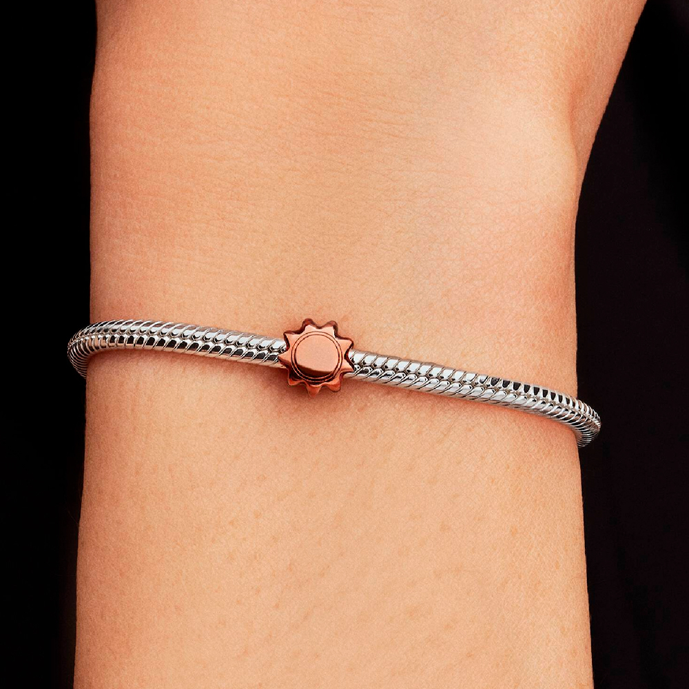 Pandora Charm Mini en plata de ley Sol Naranja 794818C01 – imagen 2