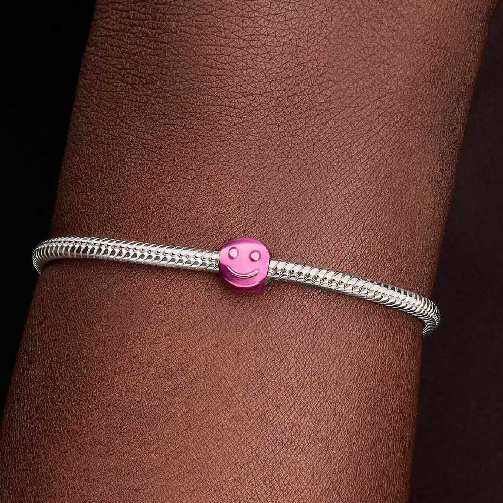 Pandora Charm Mini Cara Feliz Rosa 794815C01