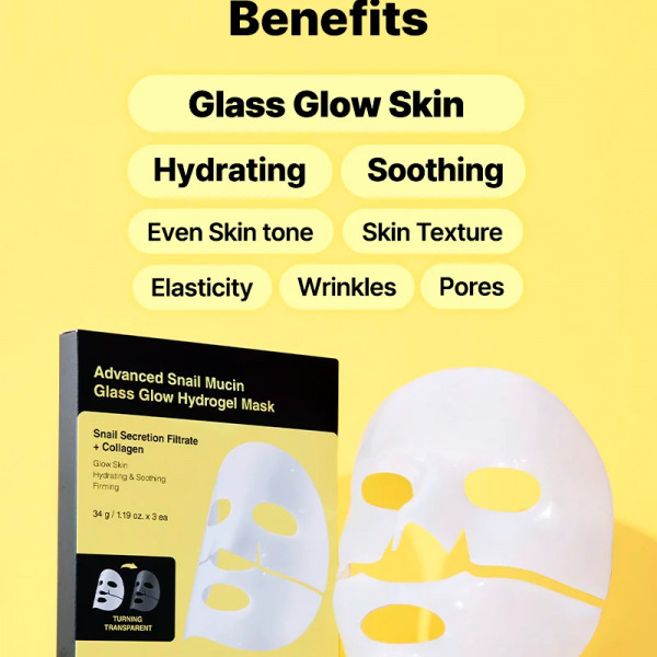 pack-3-advanced-snail-mucin-glass-glow-hydrogel-mask-multifunctional-face-mask