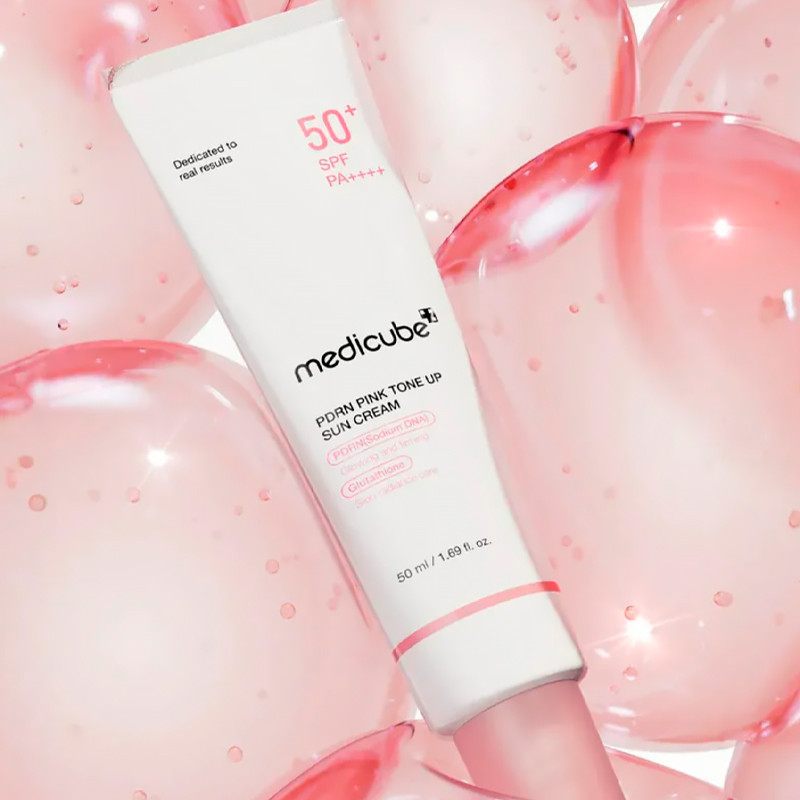 Medicube Pdrn Pink Tone Up Sun Cream SPF50+ Crema Facial Protectora