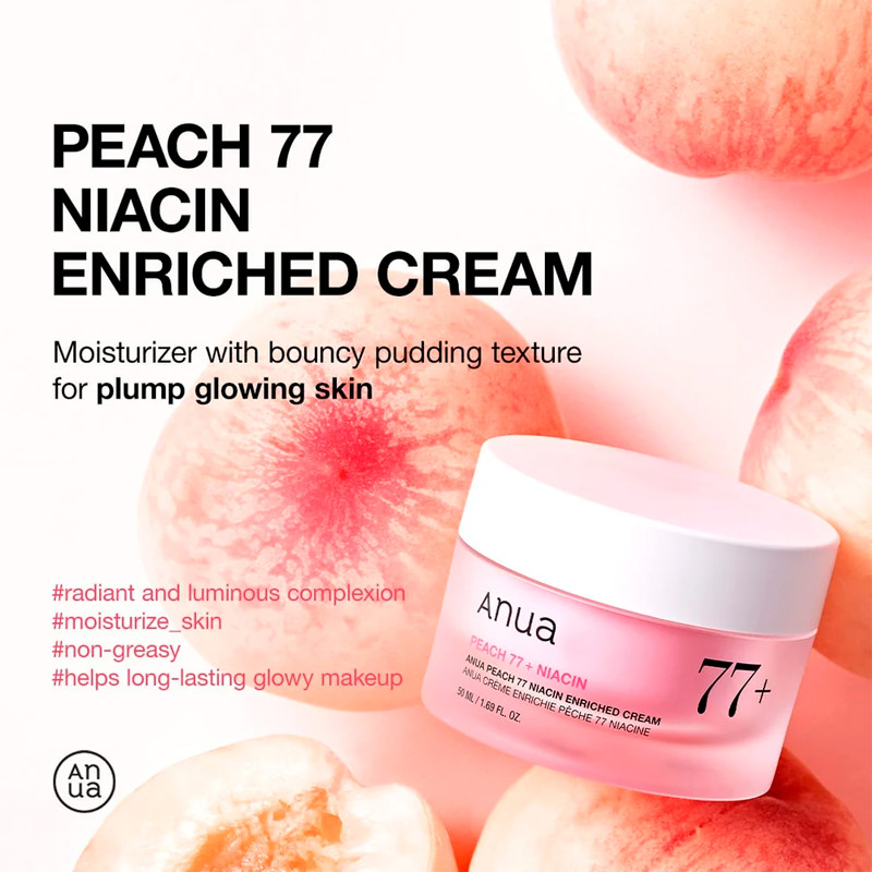 Anua Peach 77 Niacin Enriched Cream Crema Facial Hidratante