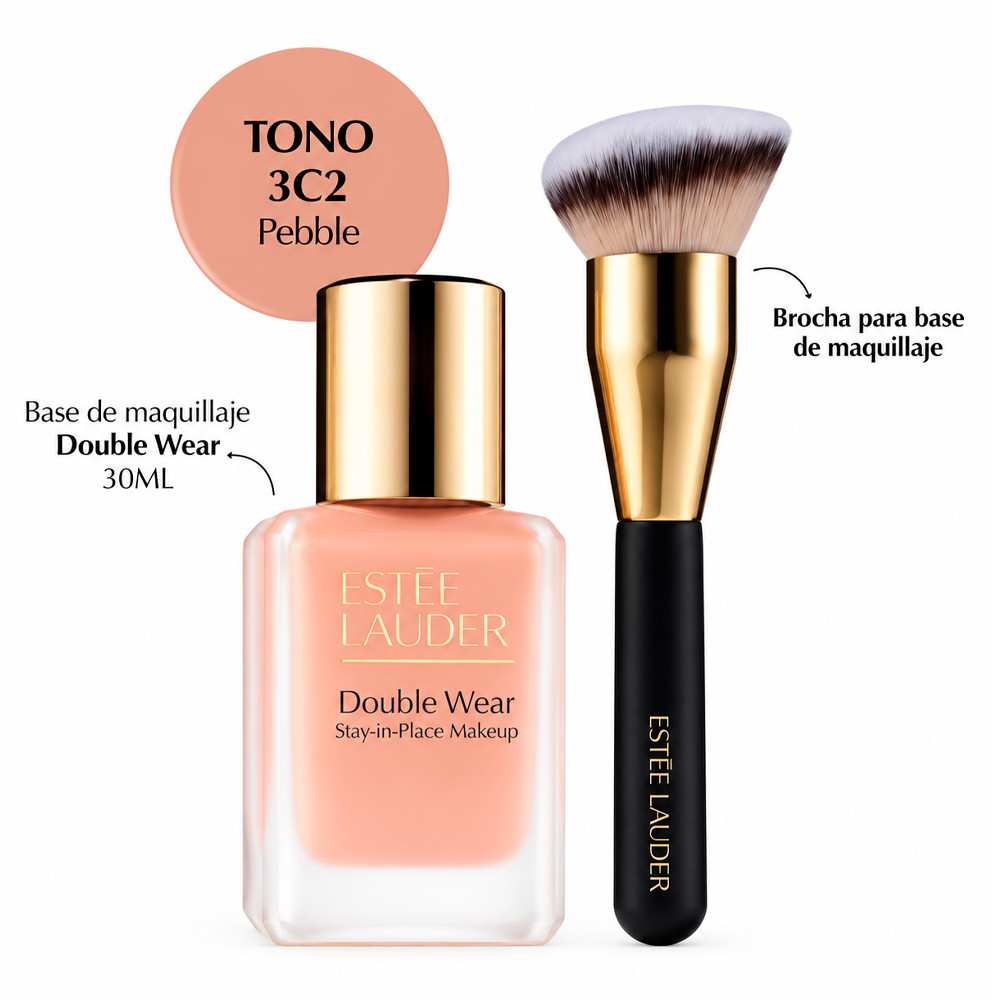Estee Lauder Double Wear 3C2 Peblle Estuche