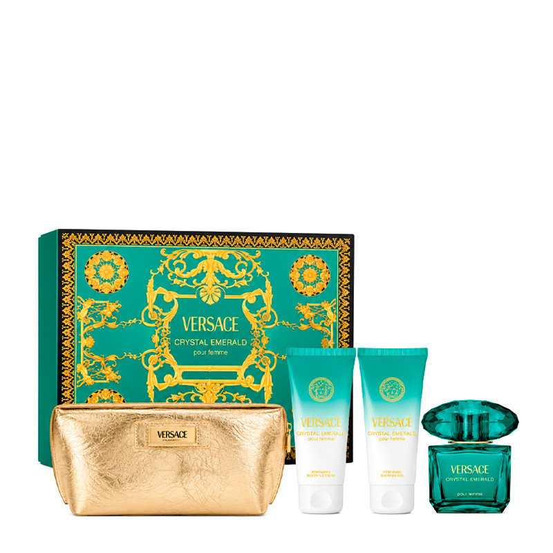 Versace Women's Peach/Pink/Green Crystal Emerald Eau De Parfum Set - 1 Ud. Eau De Parfum Perfumes