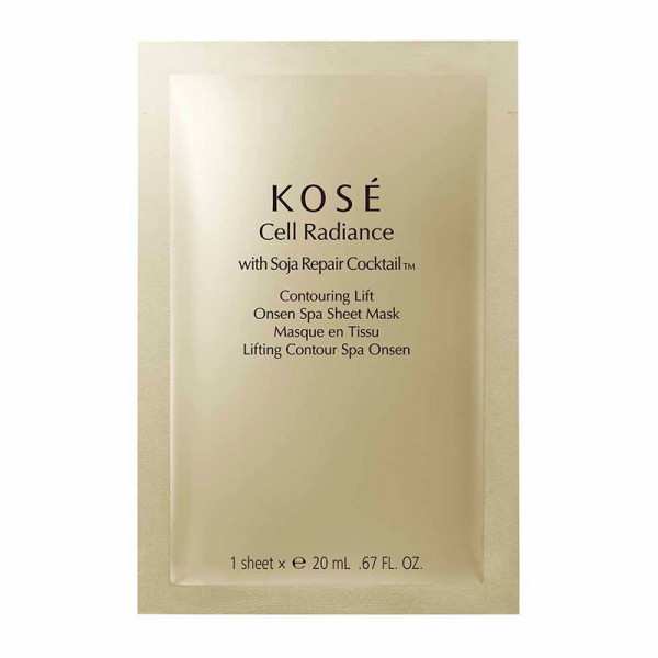 Cell Radiance with Soja Repair Cocktail TM Contouring Lift Onsen Spa Sheet Mask