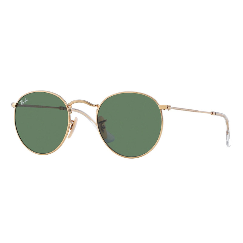 Ray-Ban Man Sunglass Round Metal - Frame color: Arista Gold, Lens color: G-15 Green - Image 5