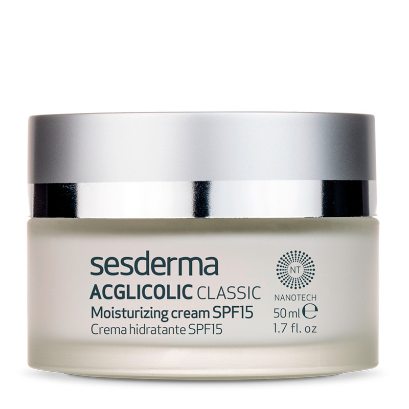 Sesderma Women's Cream Face Skin Care Acglicolic Classic Moisturizing Spf15