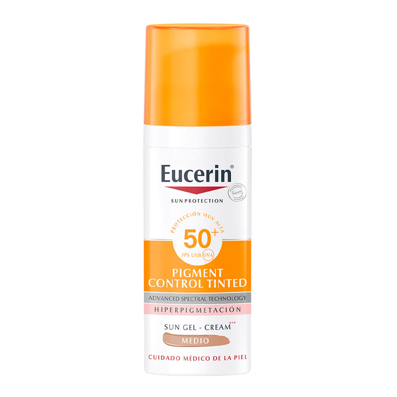 Eucerin Bases Maquillaje Control Tinted Medium Dry Touch SPF50+ Fluido Solar SPF50+