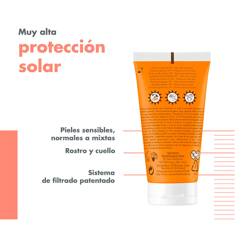 Avene Fluido Spf50+ Sin Perfume 50 Ml – imagen 5