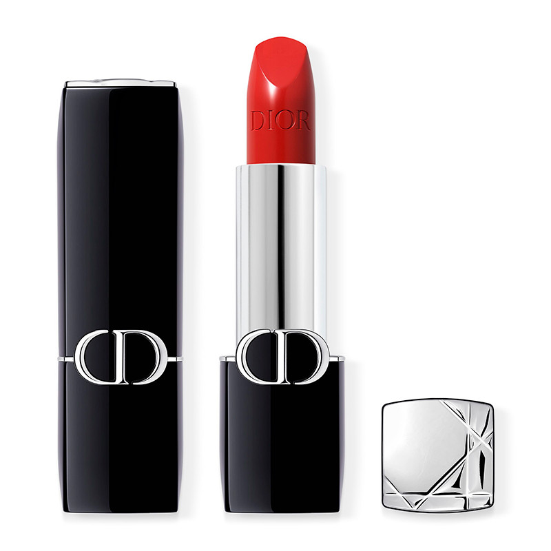 Dior _743 Rouge Zinnia Satinado Lipsticks Rouge Lipstick - Comfort And Long Lasting - Moisturizing Floral Treatment
