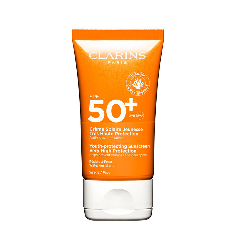 Clarins Women's Cream Face Skin Care Crème Solaire Jeunesse High Protection Moisturizing Spf50+
