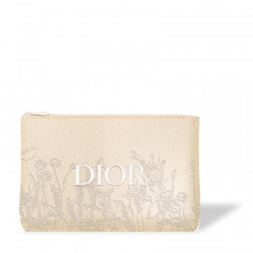 Dior Gift Beige Toiletry Bag Flowers