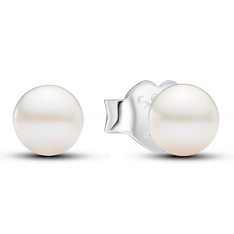Pandora Silver Earrings 4.5Mm Freshwater Cultured Pearl Stud Earrings 293168C01