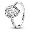 Large Shiny Halo Ring Pear Cut 193012C01