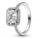 Shiny Rectangular Halo Ring 192391C01