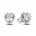 Shiny Halo Heart Stud Earrings 293097C01