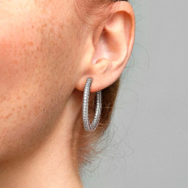 PandoraHearts フォト Asymmetrical Heart Hoop Earrings