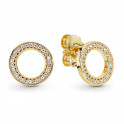 Shiny Circle Stud Earrings 268649C01