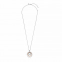 Collar Colgante Círculos en Dos Tonos 389483C01