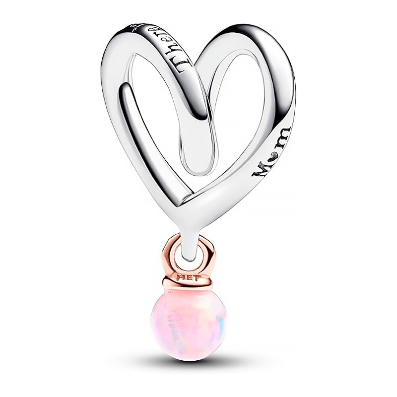 Pandora Charms Ciondolo a cuore avvolto bicolore 783242C01