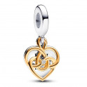 Charm Pendentif Mama Double Gravable avec un Diamant Synthétique Créé en Laboratoire 763237C01