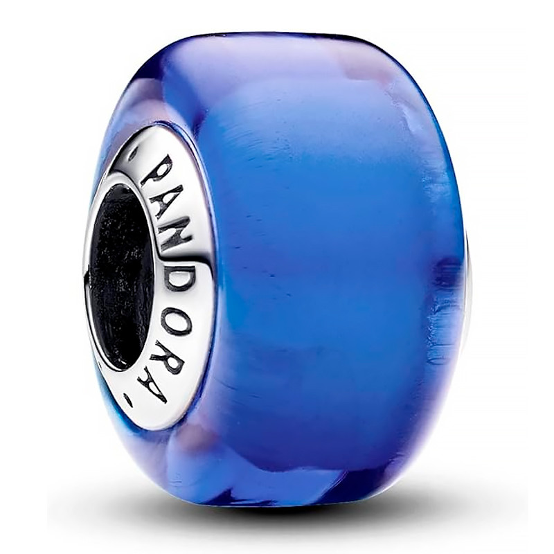 Pandora Charms Mini ciondolo in vetro di Murano blu 793105C00