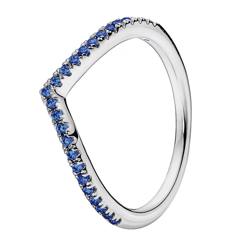 Pandora Blue Rings Shimmering Wish Ring 196316C02