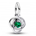 Green Eternity Circle Pendant Charm 793125C05