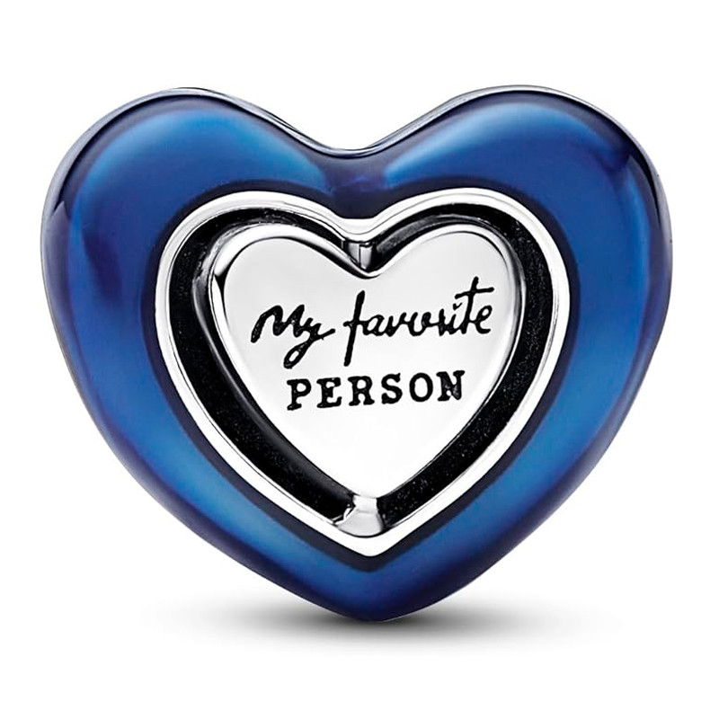 Pandora Charms Ciondolo a cuore rotante blu 792750C01