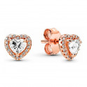 Embossed Shiny Heart Stud Earrings 288427C01