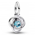 Aquamarine Blue Eternity Circle Pendant Charm 793125C03