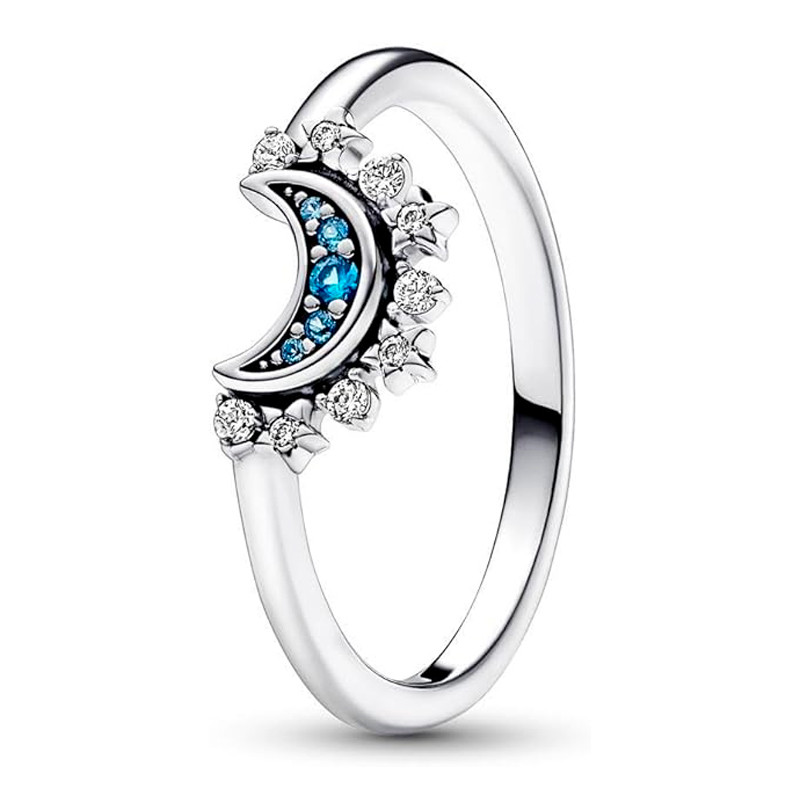 Pandora Anelli Anello Luna Celeste Blu 192675C01