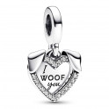 Charm Pendentif Double Coeur et Chien 792647C01