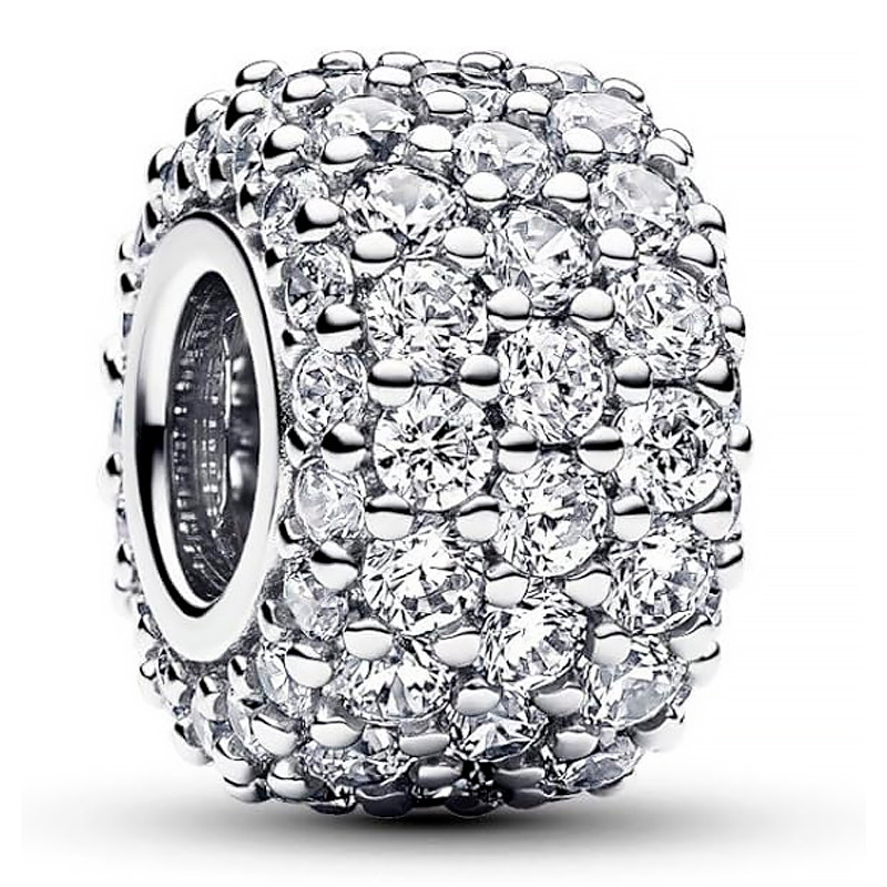 Pandora Charms Ciondolo luminoso a tripla fila in pavé 792820C01