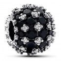 Charm Redondo Brillante en Pavé Negro 792630C04