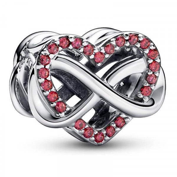 Charm Corazón Rojo Infinito Brillante 792246C01