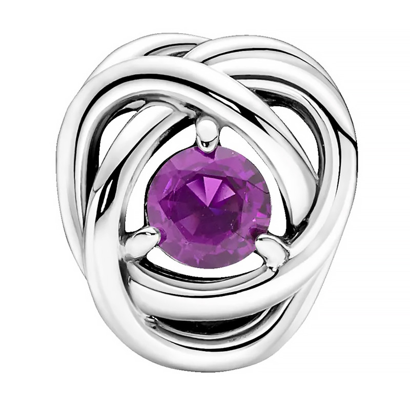 Pandora Charms Ciondolo del cerchio dell'eternità febbraio 790065C02