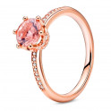 Anillo Solitario Corona Brillante Rosa 188289C01