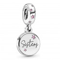 Sisters Forever sterling silver pendant charm 798012FPC