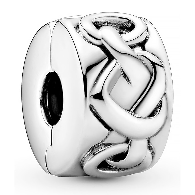 Pandora Charms Ciondolo con clip a cuori annodati 798035