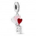 Charm colgante en plata de ley Globos de Corazón 798076CZ