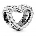 Molded Heart Sterling Silver Charm 797516