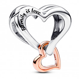 Two-Tone Filigree Infinity Heart Charm 782642C00 - Sabina